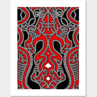 gorga batak motif  2 Posters and Art